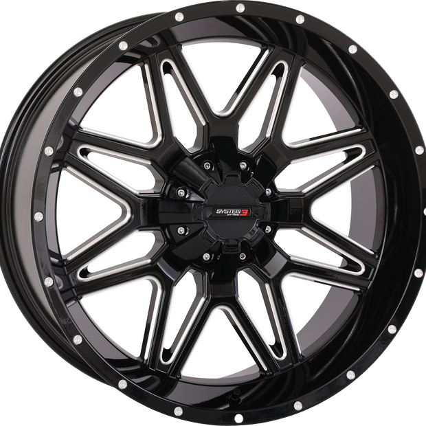 St7 Wheel 20x9 5+4 (0mm) 4/137 & 4/156 Gloss Blk Milled