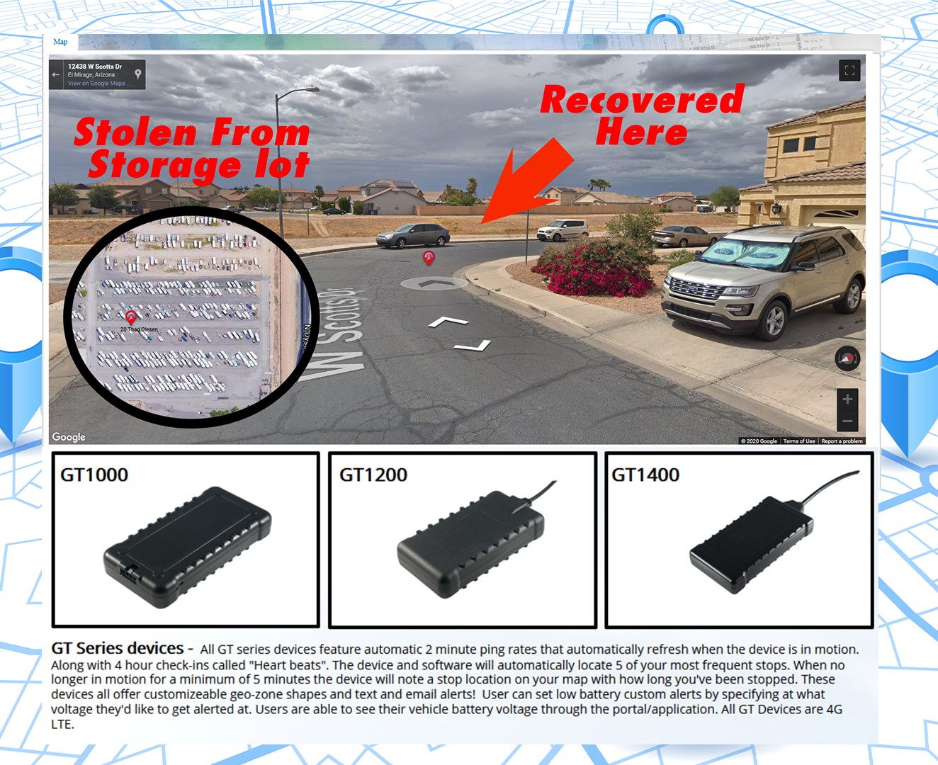 *GT1510 - Waterproof Tracker -  Wired Device - Best for Harsh/ALL Conditions - 1 Year Service Included