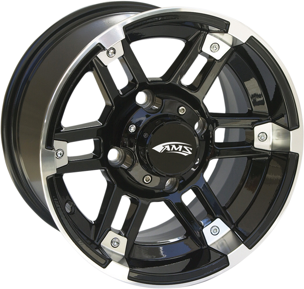 AMS Wheel - Roll'n 104 - Front/Rear - Machined Black - 12x7 - 4/110 - 5+2 2709-031AB