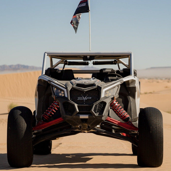 EVP Can-Am Maverick X3 grille, raw aluminum with black powder coat