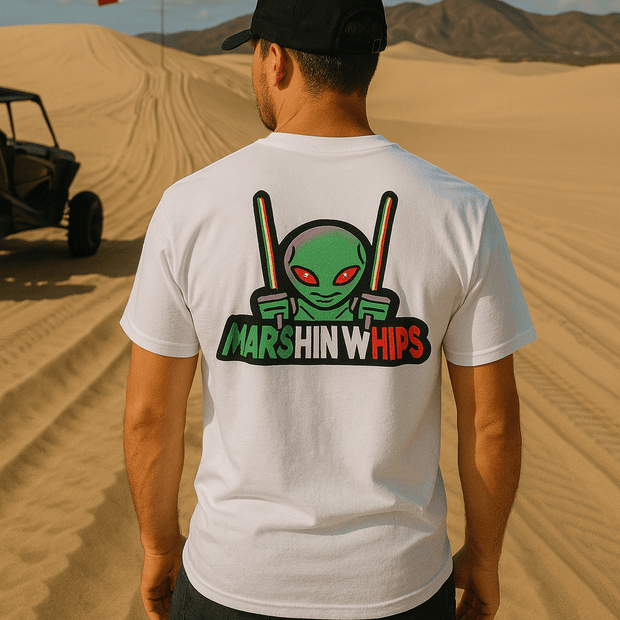 Marshin Whips Green, White and Red Logo T-Shirt