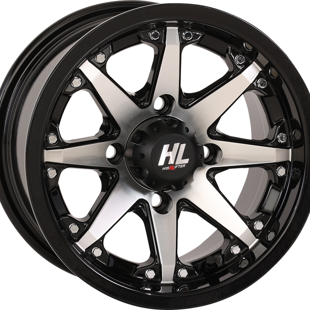 HIGH LIFTER Wheel - HL10 - Rear - Gloss Black w/Machined - 12x7 - 4/110 - 2+5 (-47 mm) 12HL10-1111