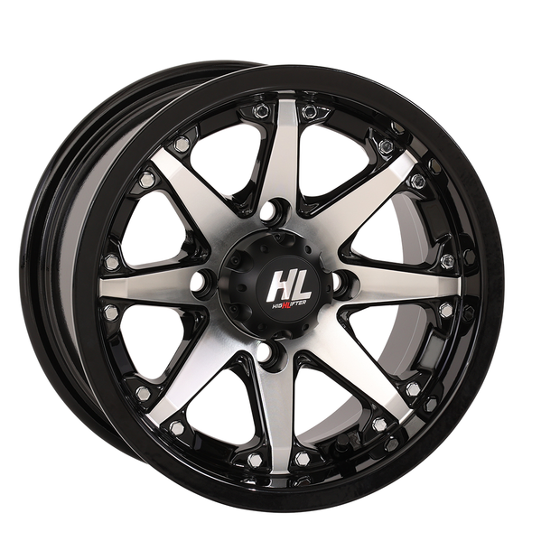HIGH LIFTER Wheel - HL10 - Front/Rear - Gloss Black w/Machined - 12x7 - 4/110 - 4+3 12HL10-1110