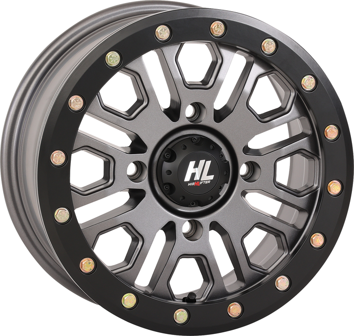HIGH LIFTER Wheel - HL23 Beadlock - Front/Rear - Gun Metal Gray - 15x7 - 4/137 - 5+2 (+38 mm) 15HL23-1537