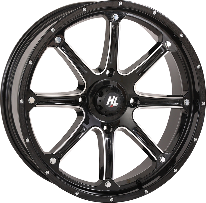 HIGH LIFTER Wheel - HL4 - Front/Rear - Gloss Black w/Machined - 20x6.5 - 4/156 - 4+2.5 (+10 mm) 20HL04-1156