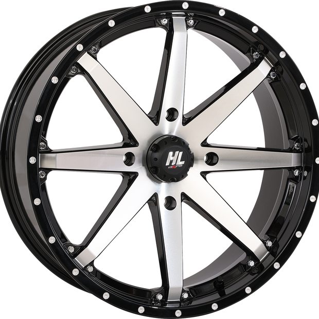 HIGH LIFTER Wheel - HL10 - Front/Rear - Gloss Black w/Machined - 20x7 - 4/137 - 4+3 (+10 mm) 20HL10-1137