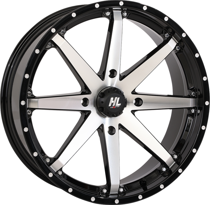HIGH LIFTER Wheel - HL10 - Front/Rear - Gloss Black w/Machined - 20x7 - 4/156 - 4+3 (+10 mm) 20HL10-1156