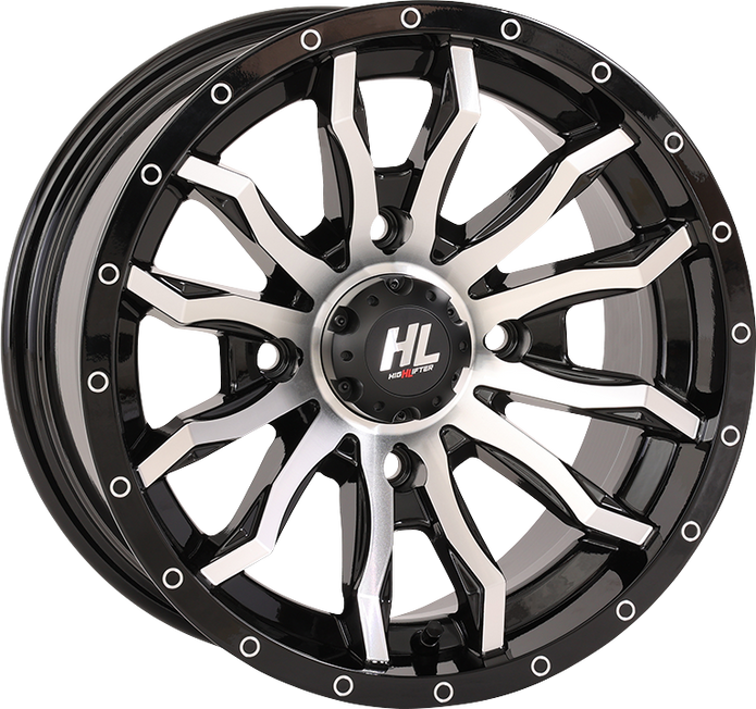 HIGH LIFTER Wheel - HL21 - Front/Rear - Gloss Black w/Machined - 24x7 - 4/137 - 4+3 (+10 mm) 24HL21-1137