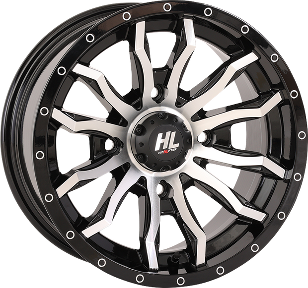 HIGH LIFTER Wheel - HL21 - Front/Rear - Gloss Black w/Machined - 24x7 - 4/156 - 4+3 (+10 mm) 24HL21-1156