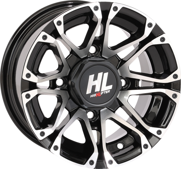 HIGH LIFTER Wheel - HL3 - Front/Rear - Gloss Black w/Machined - 12x7 - 4/156 - 4+3 (+5 mm) 12HL03-1156