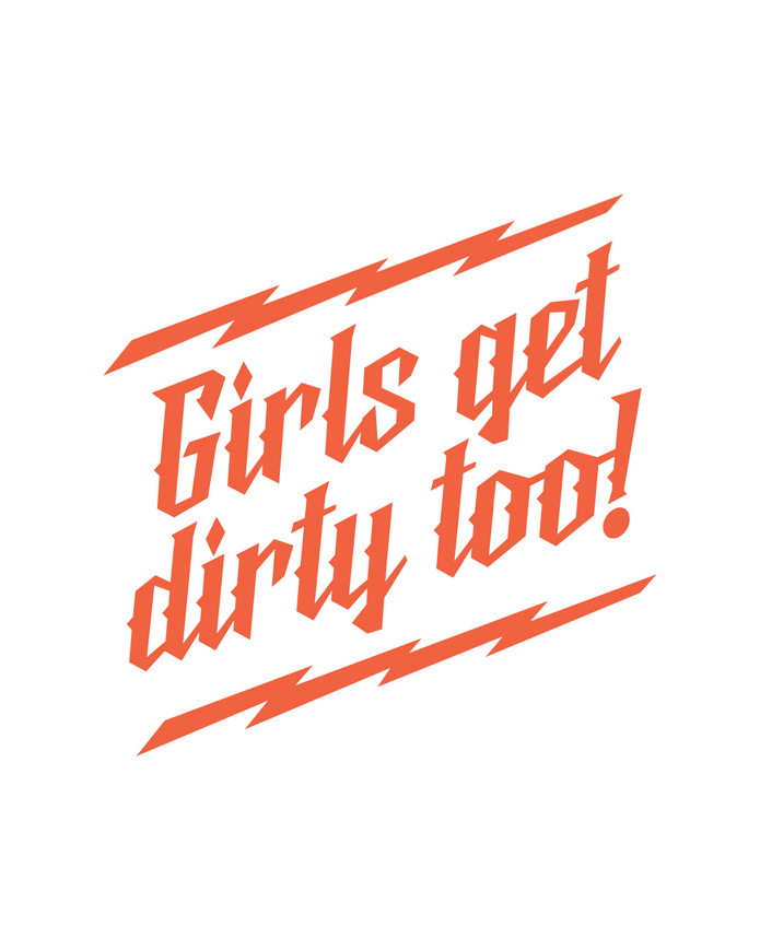 Girls Get Dirty Too! Lightning Decal 6