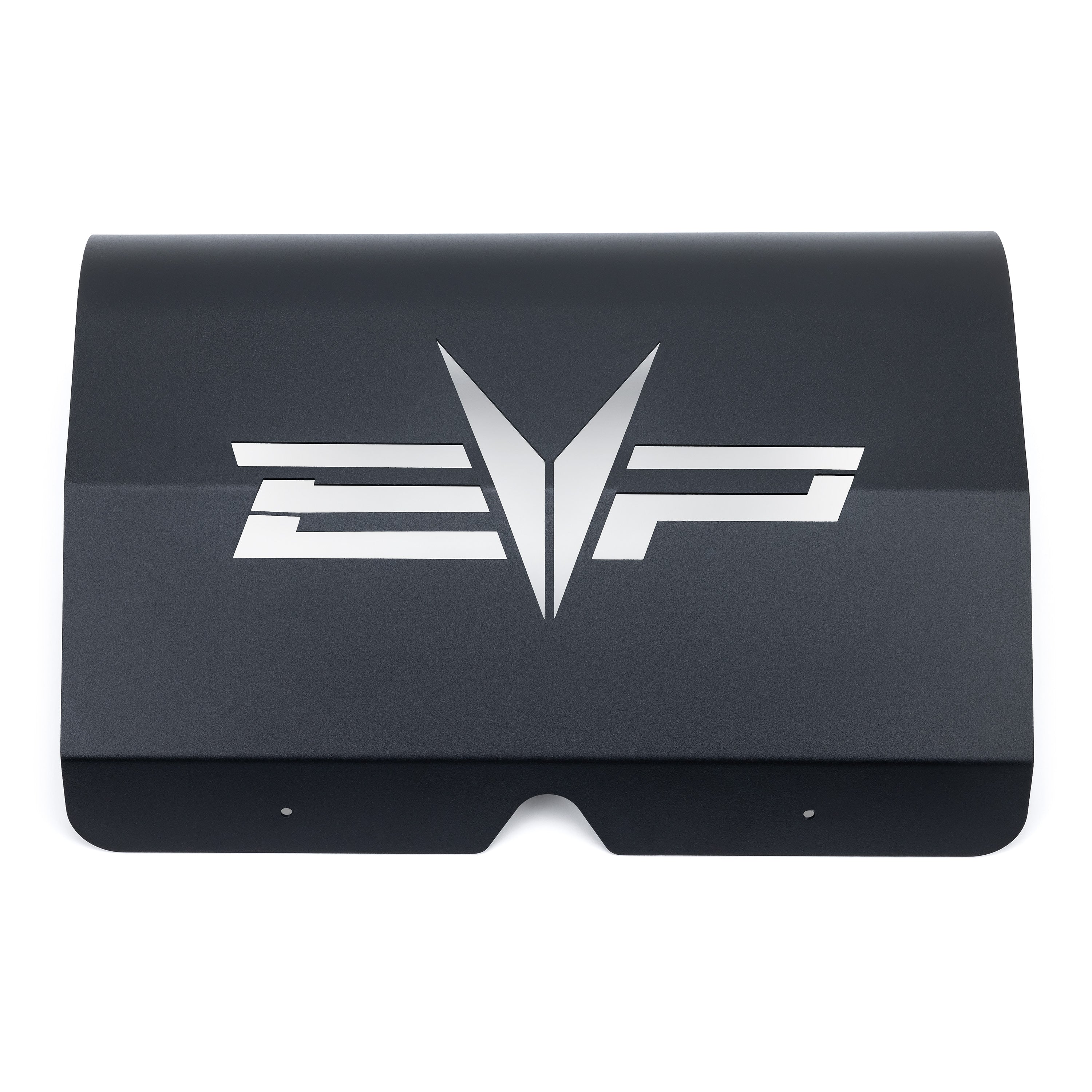 EVP matte black heat shield with cutout EVP logo for 2018-2024 Polaris Ranger XP 1000 stock exhaust