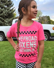 Youth Checked out Tee - Neon Pink