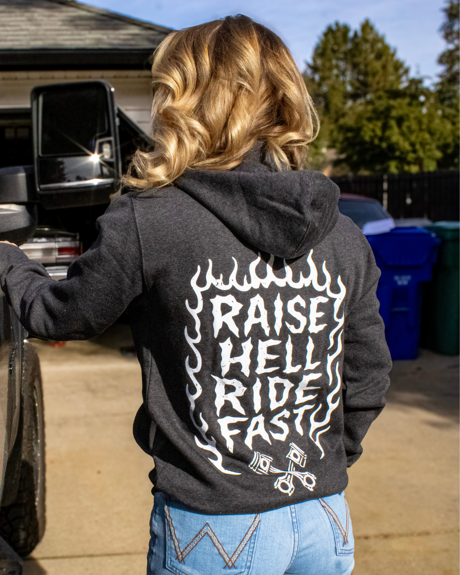 Raise Hell Zip Up Hoodie