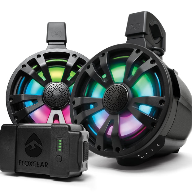 Extrmtower 2 Pk 8  Spkr 1 Amp Spkr + Btry  1 Non Amp Blk