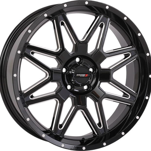 St7 Wheel 20x7 4+3 (+10mm) 5/4.5 Gloss Black Milled