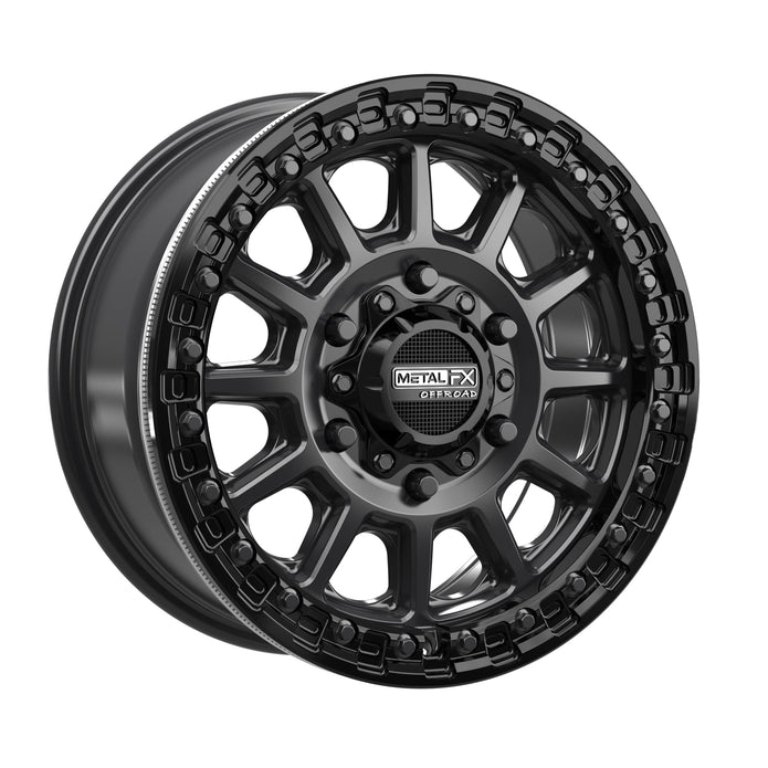 Rampage 6R Beadlock | Satin Black w/ Gloss Black Ring