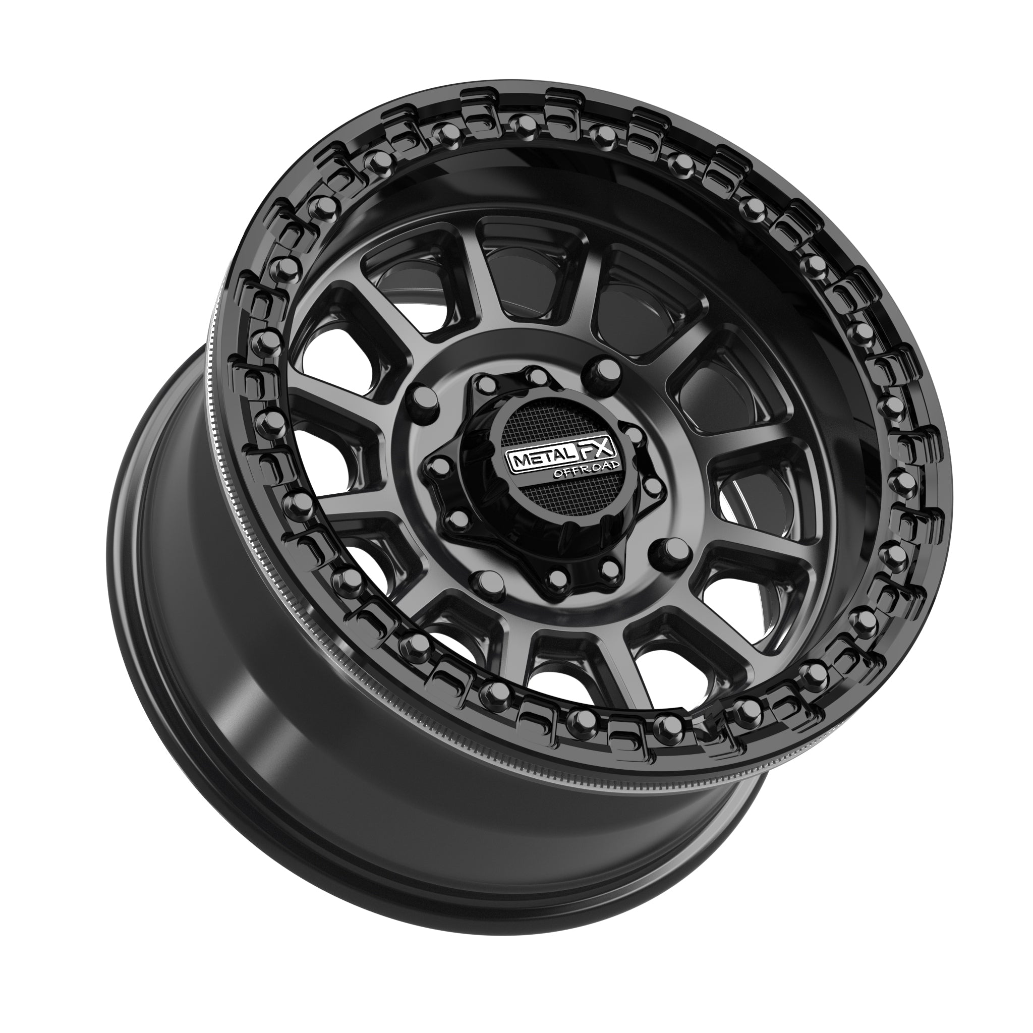 Rampage Beadlock | Satin Black w/ Gloss Black Ring