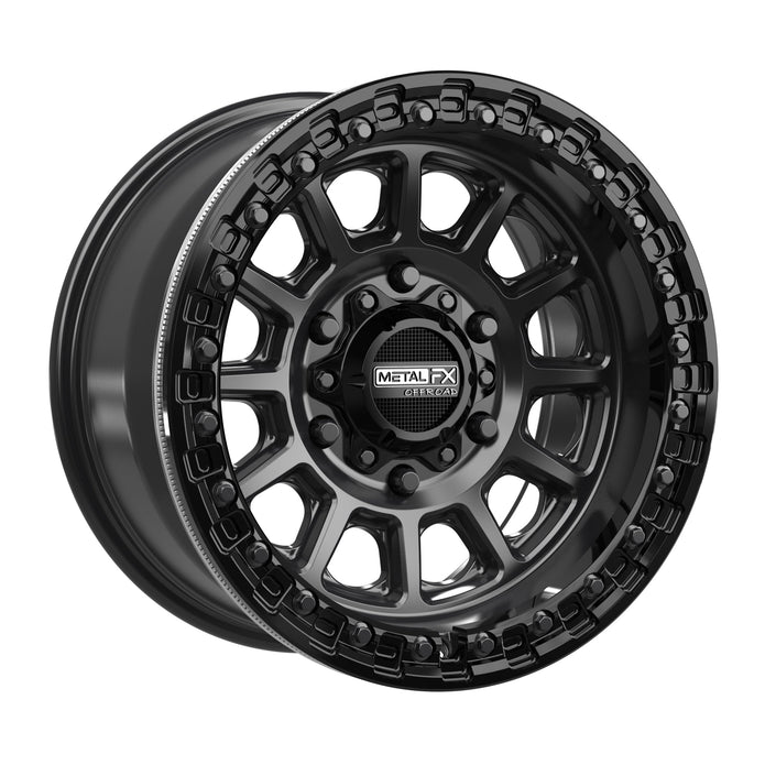 Rampage 6R Beadlock | Satin Black w/ Gloss Black Ring