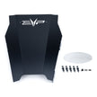 EVP Engine Access Panel for Can-Am Maverick R — black panel with raw backer plate