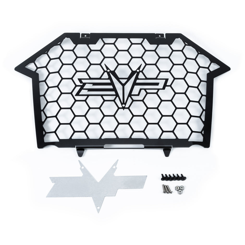 EVP aluminum grille for Polaris RZR Pro XP with brushed stainless backing