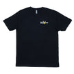 Black Turbo Skull T-Shirt with EVP logo on front left chest and turbo skull graphic on back