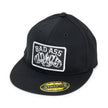 Badass Black Fitted Hat with logo patch