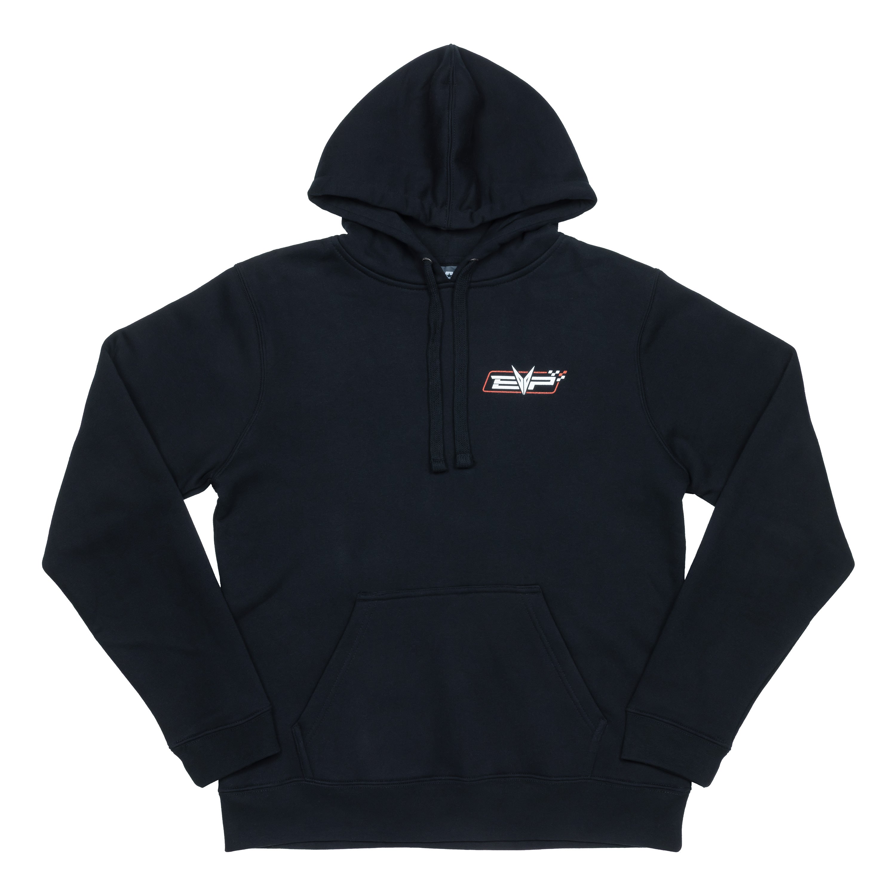Black EVP Shift Hoodie with EVP Race Logo on front and back