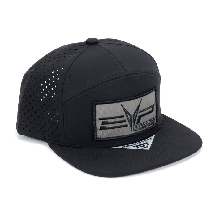 EVP Black Hydro Hat - snapback with logo patch