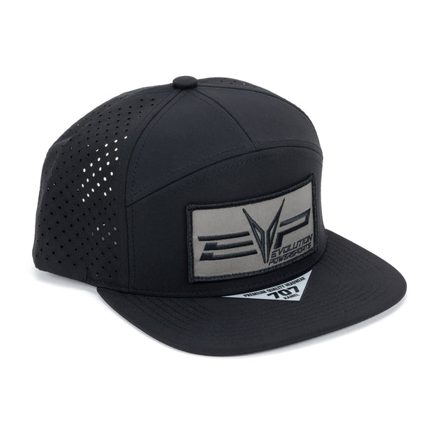 EVP Black Hydro Hat - snapback with logo patch