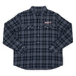 Gray flannel shirt with EVP Shift logo on the front left chest