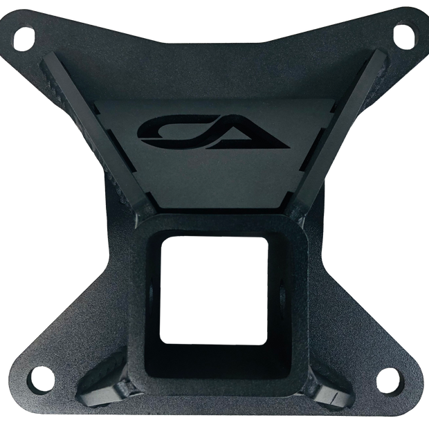 Honda Talon Hitch Receiver Plate is made from ¼” inch Laser Quality HRPO Steel and receives a 2” hitch tube. The fully welded bracing design gives it the strength to take a beating over and over. Powder coated to protect from rust and corrosion. Easy installation.  Fits All Honda Talon models Receives a 2” Hitch Tube