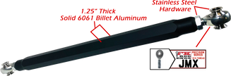 We utilize ONLY industry leading FK Brand Spherical bearings equipped with a cloth PTFE liner for durability on the high clearance lower rods and use FK brand JMX heims on the upper rods. There is no better joint to use on the planet. The Heims are spaced for your machine’s width so its bolt and go with little to no adjusting! Our rods are fully covered by a no hassle no BS warranty. If you damage a rod, we guarantee to replace it no questions asked, at all.