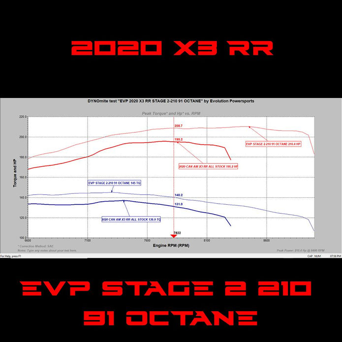 EVP Maptuner ECU Power Flash for 2020 Can Am Maverick X3 Turbo RR 195 HP