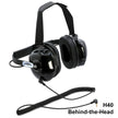 Listen Only Headsets with 3.5 mm Mono Audio Cable H40 Behind-the-Head