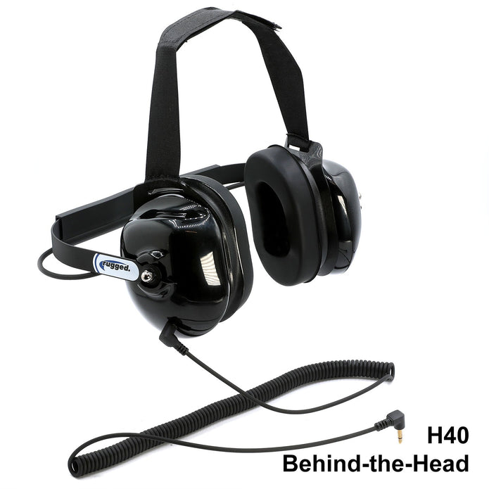 Listen Only Headsets with 3.5 mm Mono Audio Cable H20 Over-the-Head