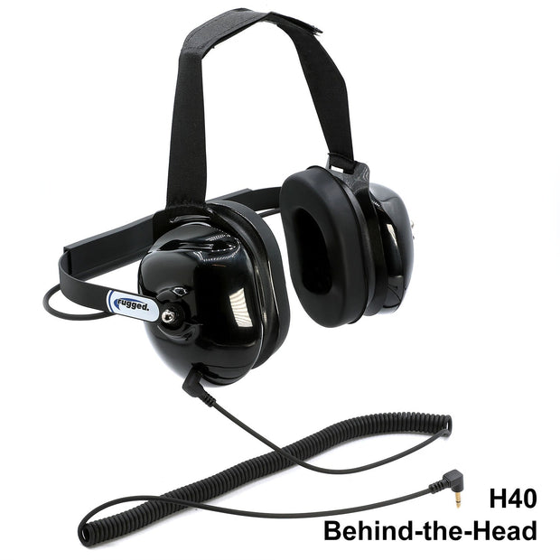 Listen Only Headsets with 3.5 mm Mono Audio Cable H20 Over-the-Head