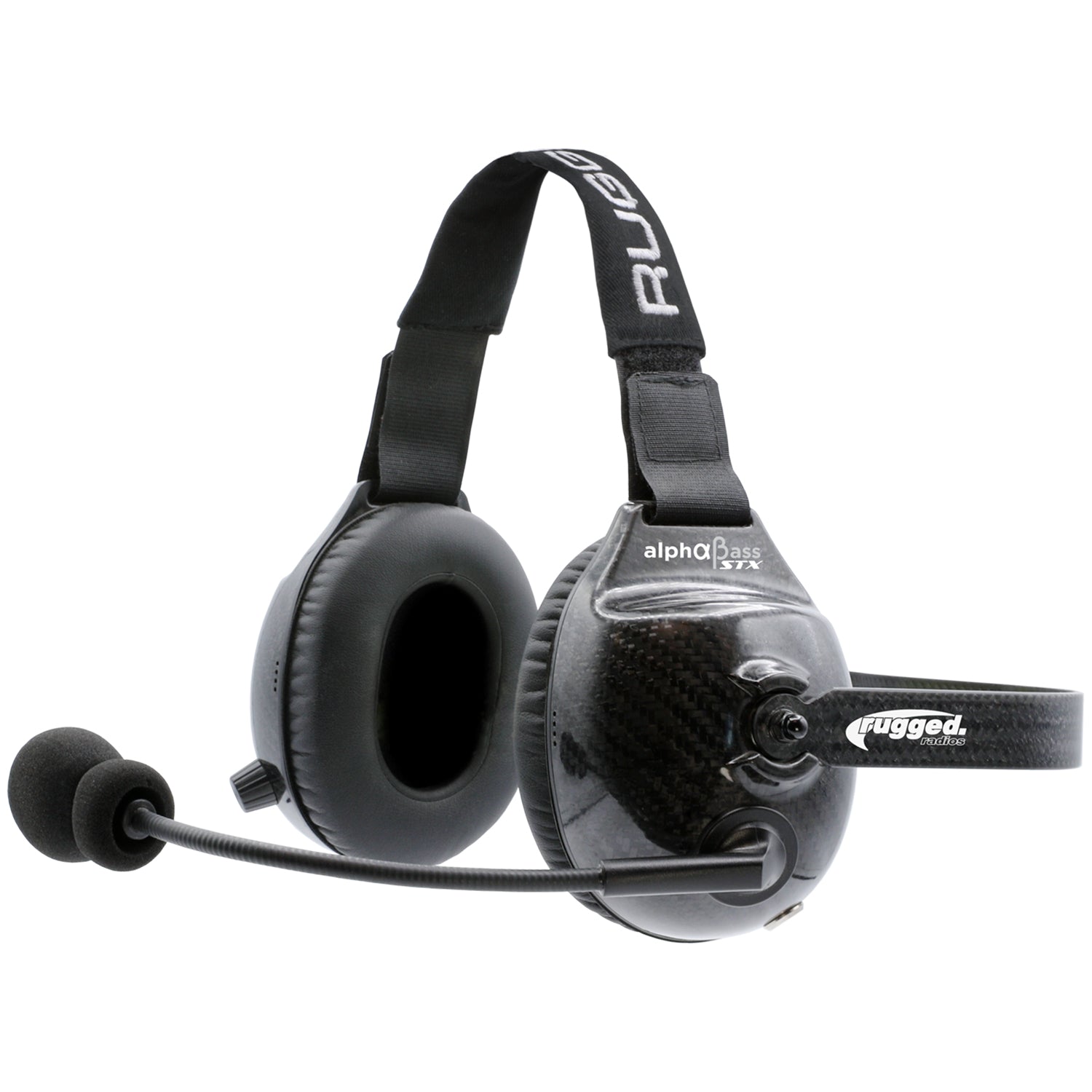 AlphaBass Carbon Fiber Headset with Bass Boost and Volume Control (OTH and BTH) Over The Head