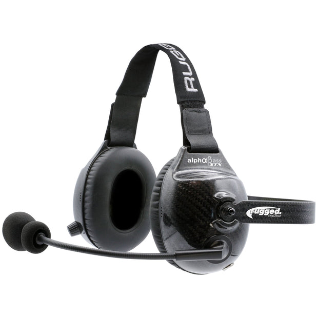 AlphaBass Carbon Fiber Headset with Bass Boost and Volume Control (OTH and BTH) Over The Head