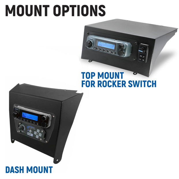 Kawasaki Teryx KRX Complete Communication Kit with Bluetooth Intercom and 2-Way Radio 696 PLUS / G1 GMRS / Dash Mount
