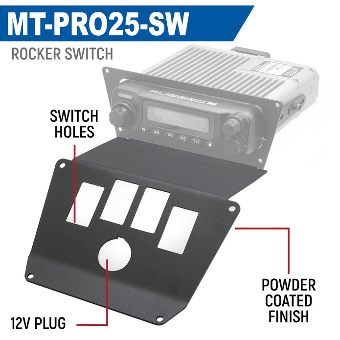 Lower Accessory Panel for 2025 Polaris RZR Pro XP Pro R and Pro S Radio Mount Jack Mount