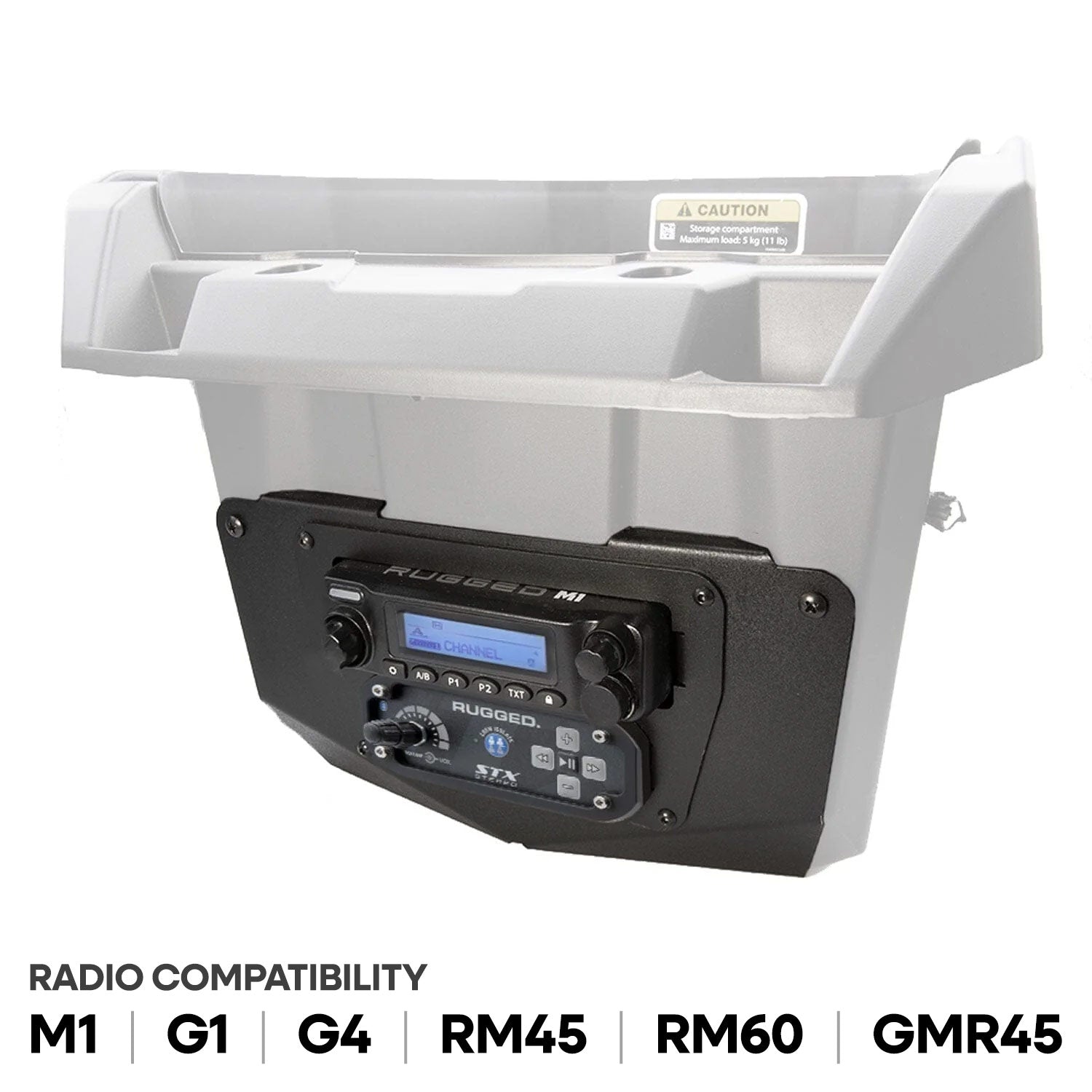 Can-Am Commander and Maverick - Glove Box Multi-Mount Kit for Rugged UTV Radios and Intercoms Icom F5021