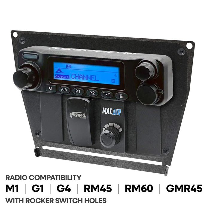 Polaris RZR PRO XP RZR Turbo R and RZR PRO R Dash Mount Radio and Intercom Rugged M1/G1/RM45/RM60/GMR45 with Switch Holes