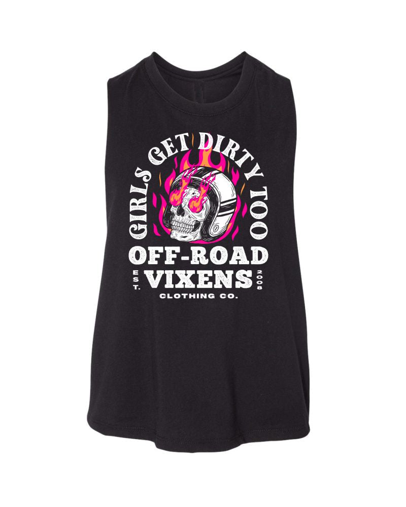 Moto Head Cropped Muscle Tank