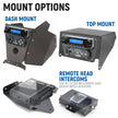 Can-Am Maverick X3 Complete Communication Kit with Bluetooth Intercom and 2-Way Radio 696 PLUS / M1 VHF Business Band / Top Mount