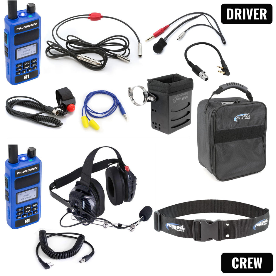 # OFFROAD Driver and Crew Chief Racing Kit with R1 Radios NASCAR / R1 / Blue