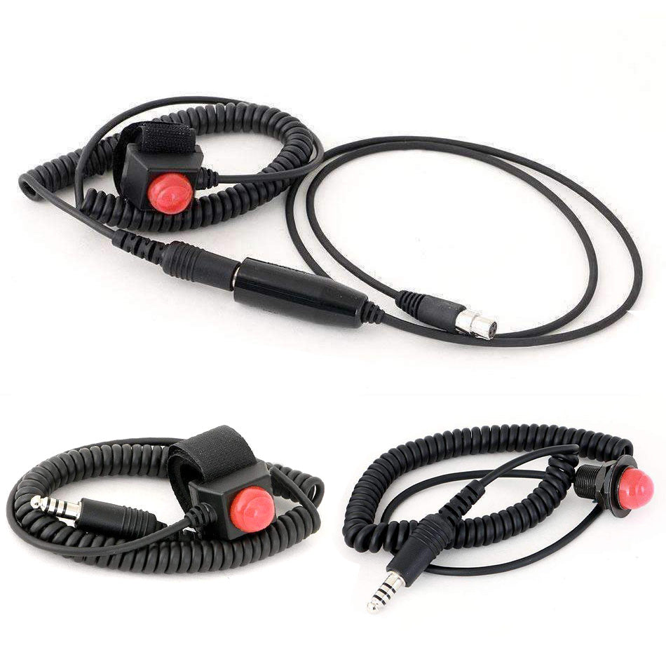 Quick Disconnect Push to Talk Buttons 3 Foot Quick Disconnect Adapter Cable