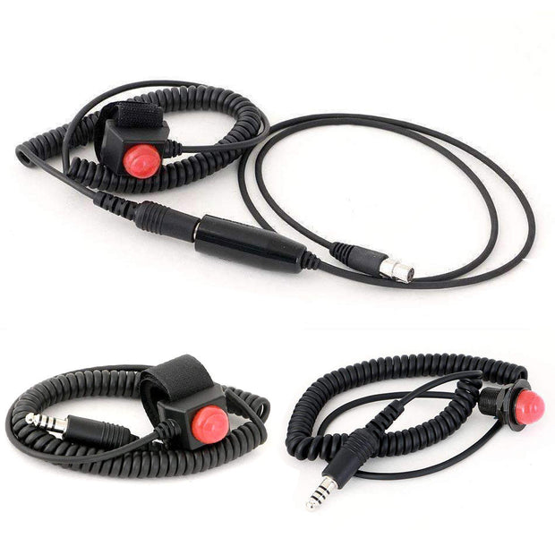 Quick Disconnect Push to Talk Buttons 3 Foot Quick Disconnect Adapter Cable