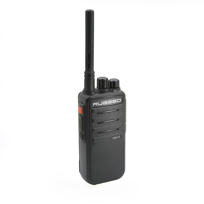 Rugged RDH16 - Business Band Two Way Handheld Radio - Digital and Analog UHF / Black