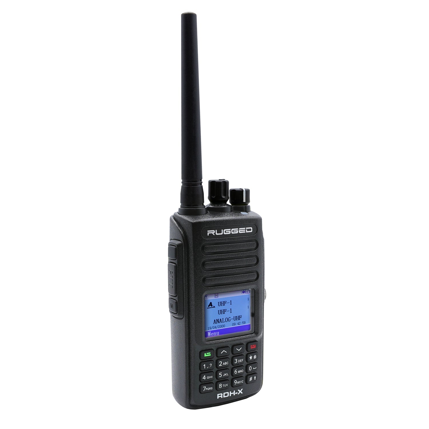 WATERPROOF - Rugged RDH-X - Business Band Two Way Handheld Radio - Digital and Analog Black